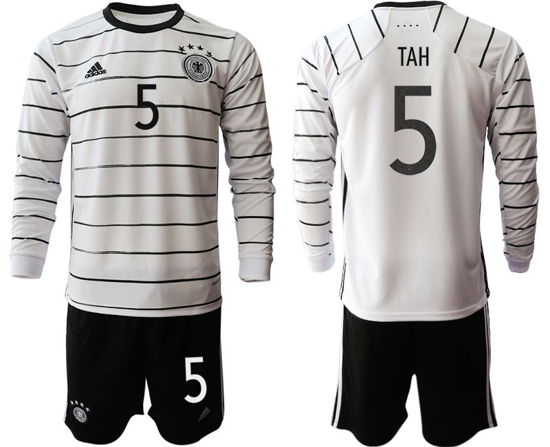 Men 2021 World Cup National Germany home long sleeve #5 white Soccer Jerseys->->Soccer Country Jersey